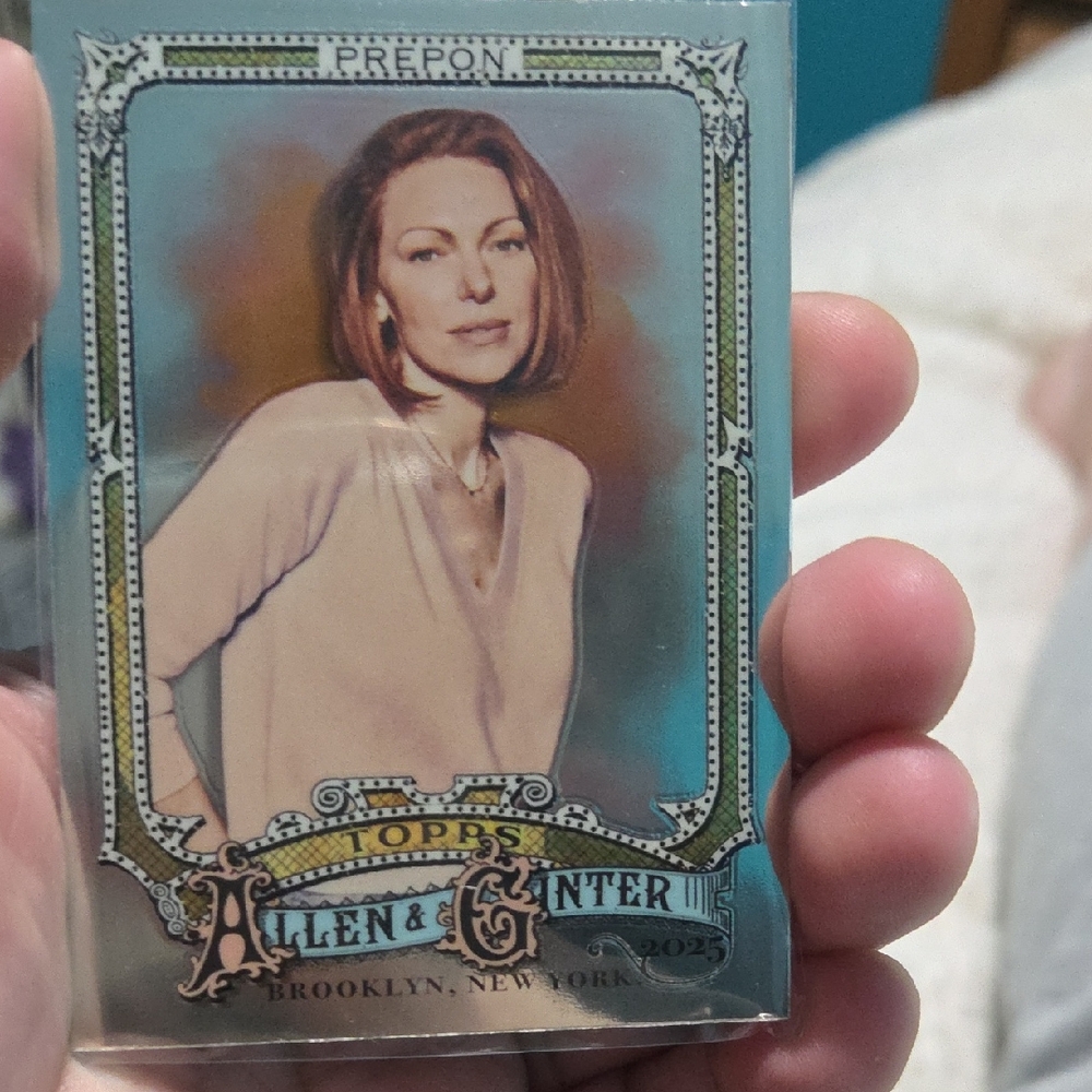 Topps Allen & Ginter Card with Cream and Brown Tones